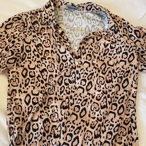 Vintage Leopard Silk Top